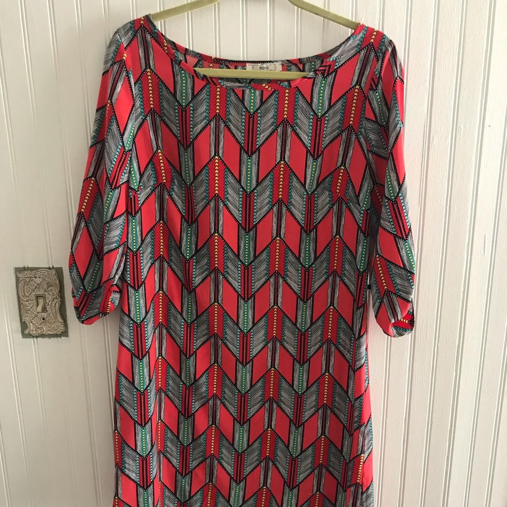 Red Patterned Boutique Dress